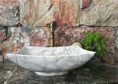 중국 다각형 대리석 목욕탕 수채, 목욕탕을 위한 자연적인 돌 배 수채 협력 업체