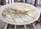 타원형 모양 돌 탁상용, 커피 탁자를 위한 밝은 초록색 오닉스 탁상용 협력 업체